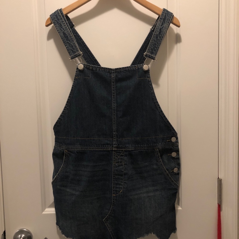 Free People Jean skirt overalls